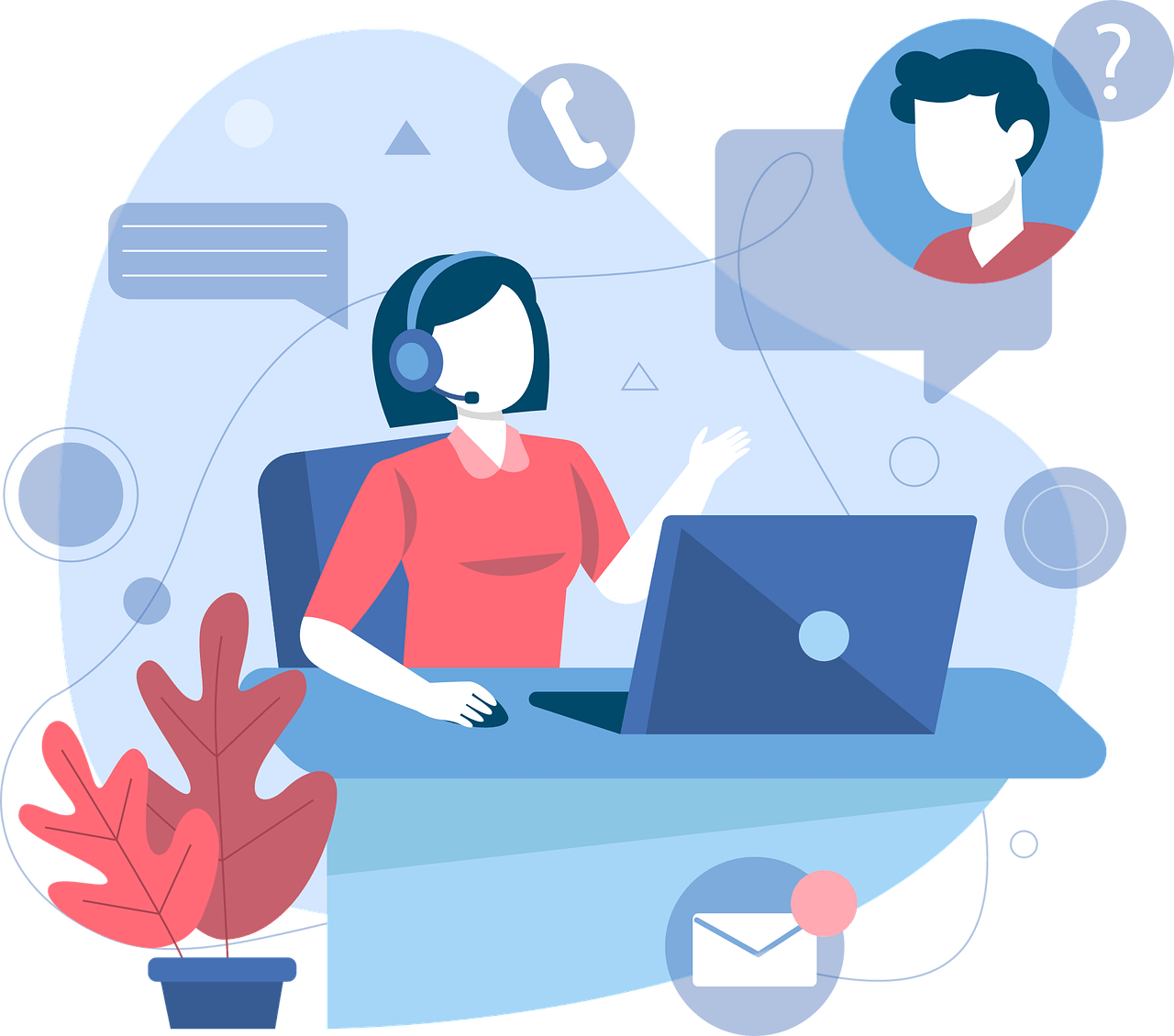 Free Call Center Customer Service vector and picture