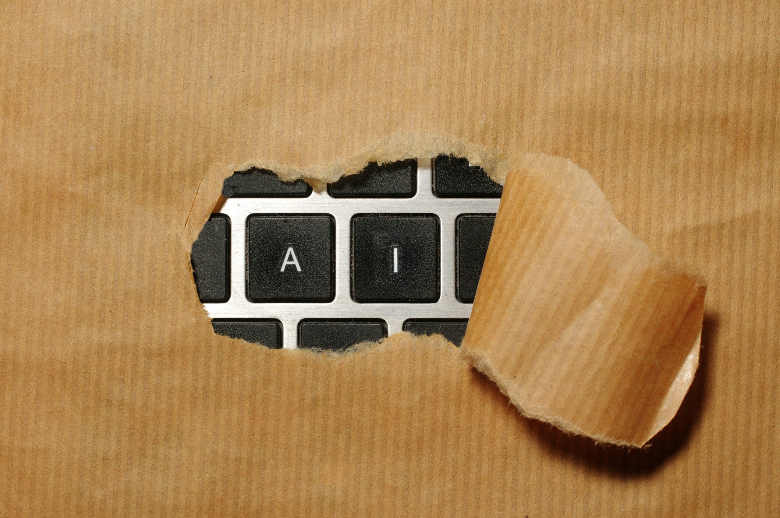 How-to-Run-a-_Shadow-AI_-Audit-Without-Slowing-Down-Your-Team-scaled.jpg A piece of cardboard with a keyboard appearing through it